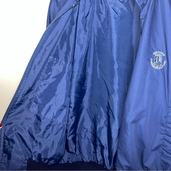 Vintage Jacket with Old Course St. Andrew’s Golf Course Logo Men’s Blue Large - Picture 6 of 9